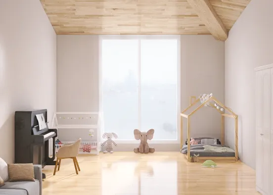 Kid and toddler bedroom Design Rendering