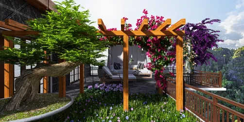 Lakeside terrace design idea 💡