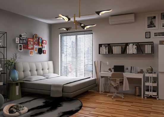 Bedroom for simple girl!! Design Rendering