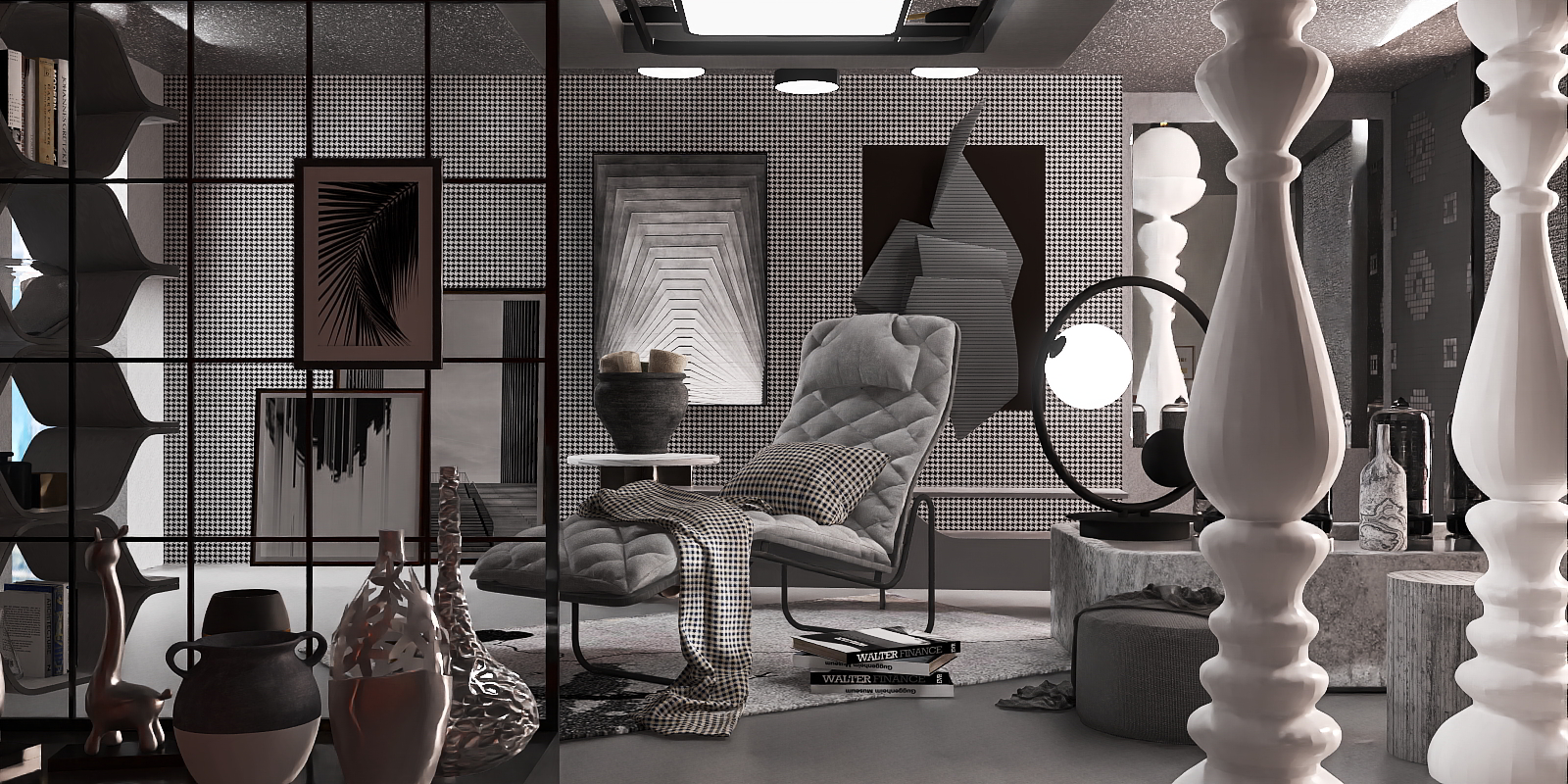 A set of geometry in gray