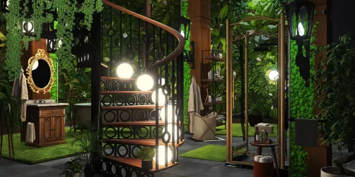 jungle bathroom