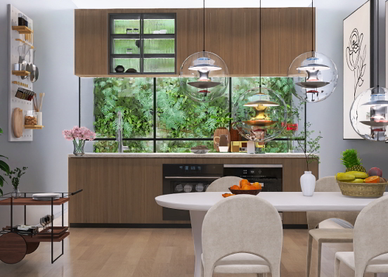 Tropical kitchen  Design Rendering