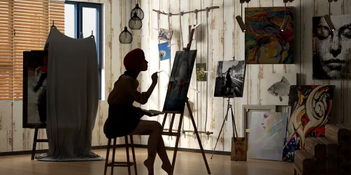 Rustic Vintage Artist Studio