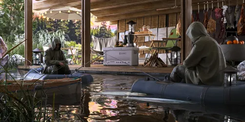🎣 Floating Fishing Lodge🎣