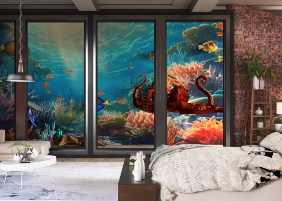 Underwater Bedroom  Design Rendering