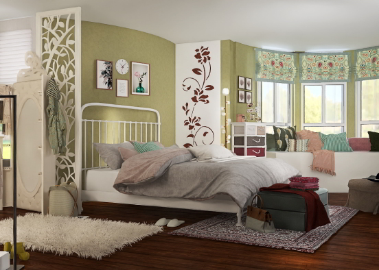 Aesthetic teenager bedroom 💞 Design Rendering