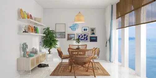 Costal Collector Chic Dinning Room