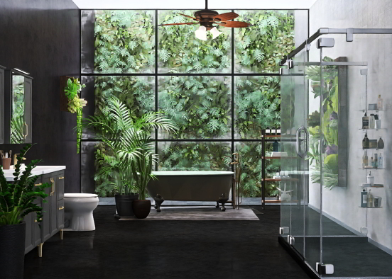 bathroom with luxury Design Rendering