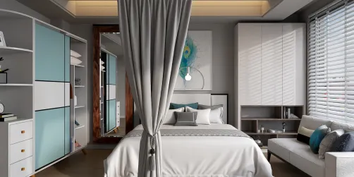 Turquoise bedroom idea 💡