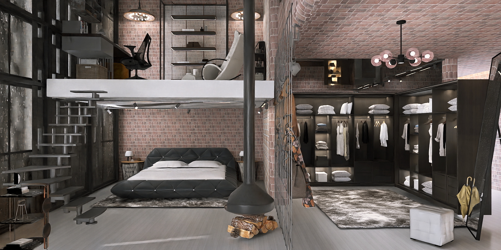 Industrial Bedroom 🖤📓
