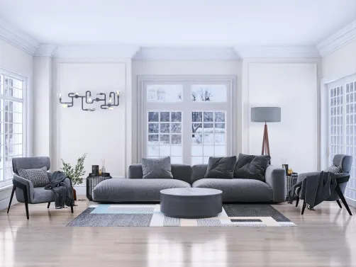 Winter Cool Room Grey-Blue Theme