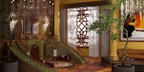 Elegant hotel lobby