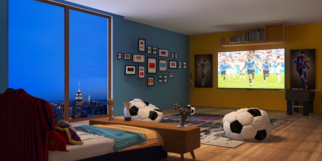 World Cup obsessed room