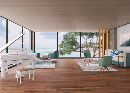 Seasight Living Room Design Rendering