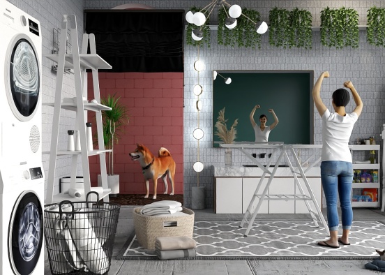 laundry room 🟡 Design Rendering