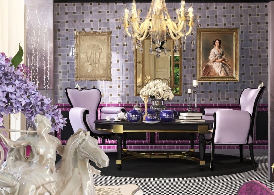 The lavender tea room ☕️🪻 Design Rendering