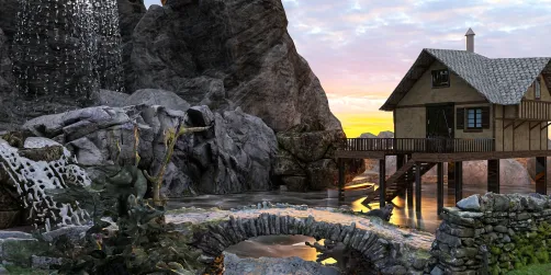 la casa 🏡 de la cascada 🏞️