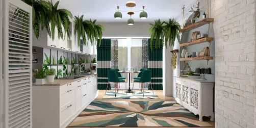 green kitchen