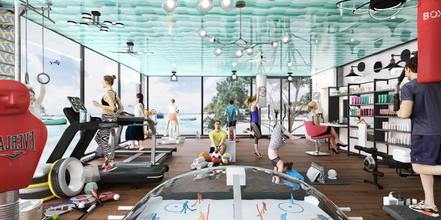 Come to my gym with sea views!🏝️