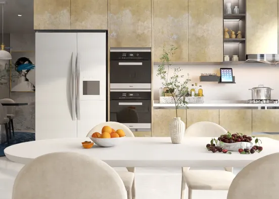 # Cocina metal oxidado Renderização de Design