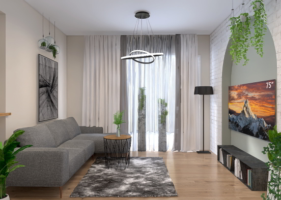 Home with plants Design Rendering