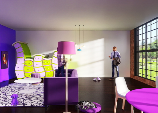 Le salon violet Design Rendering