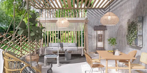 Relaxing outdoor oasis at home