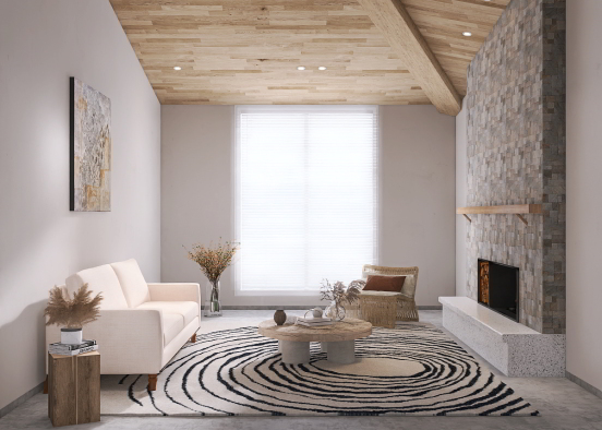 Sala de estar estilo nordico Design Rendering