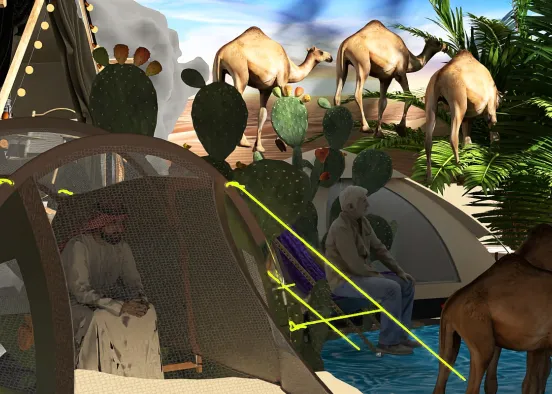 # Desert Oasis in our life and other lives  Визуализация дизайна