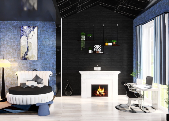 Luxury black and blue  Design Rendering