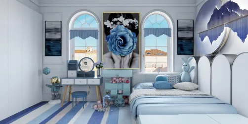 Blue bedroom