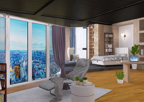 downtown office view  Design Rendering