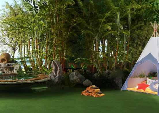 kids room for jungle  theme🌳
 Design Rendering