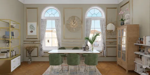 Renovated Victorian-Style Modern Dining Room 