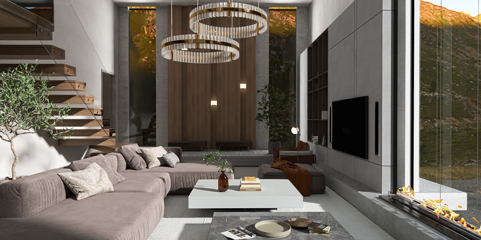 Modern Mountain House (3D views) 