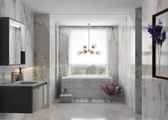 Marble bathroom 🚿🛁 Design Rendering