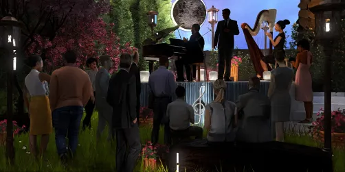 midsummer's night outdoor concert. 