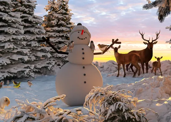 # Holly Jolly Snowman.. Renderização de Design