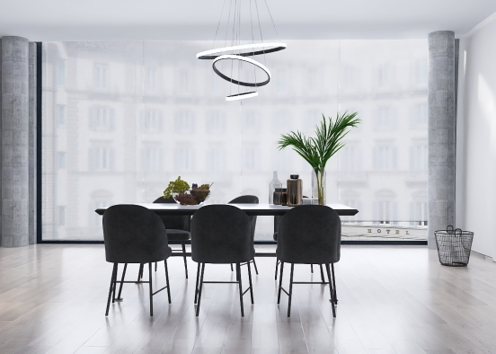 modern, simple dining room
 Design Rendering