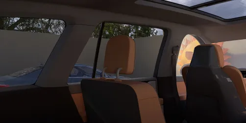 Sunny parking lot