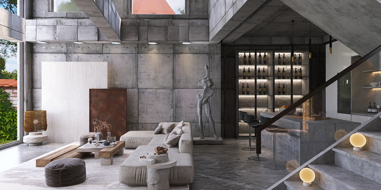 Brutalist Minimalist Architecture Home