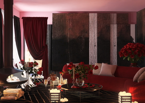 Red Room Design Rendering
