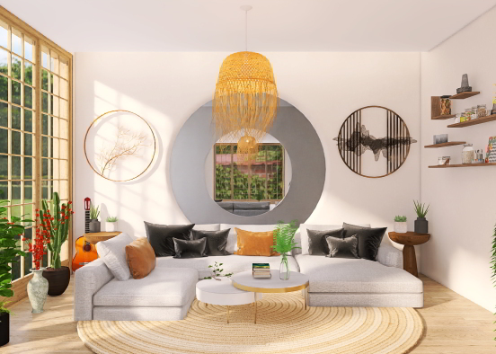 Nature living room Design Rendering
