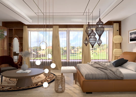 Chocolate Bedroom 🛏️💡 Design Rendering