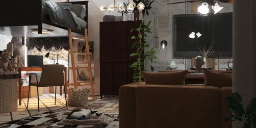Loft Bed Bedroom 🤎🧸🍃