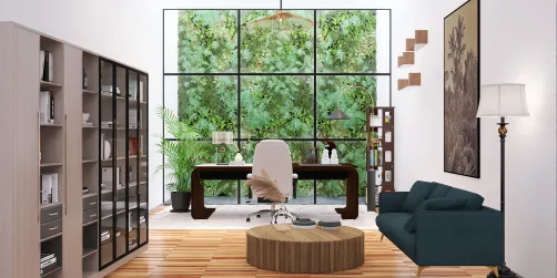 Minimalist home office space
