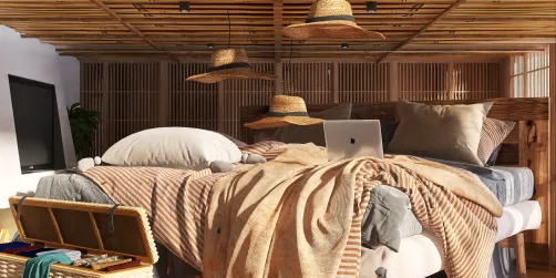 Aesthetic Brown Bed🐻🪵✨