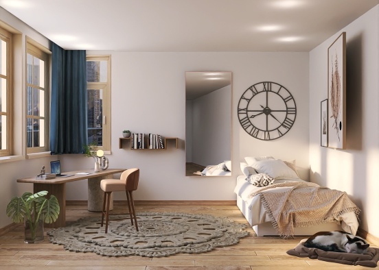Minimalist Apartment  Design Rendering