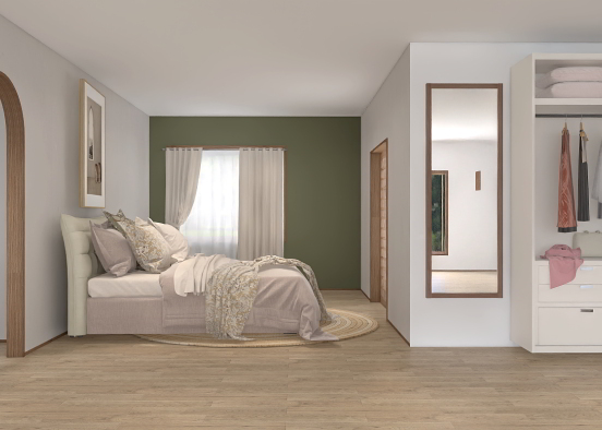 Calm vibes bedroom Design Rendering