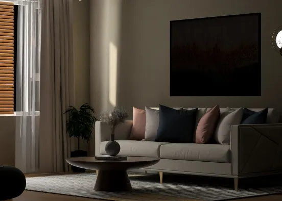 living room calm Design Rendering